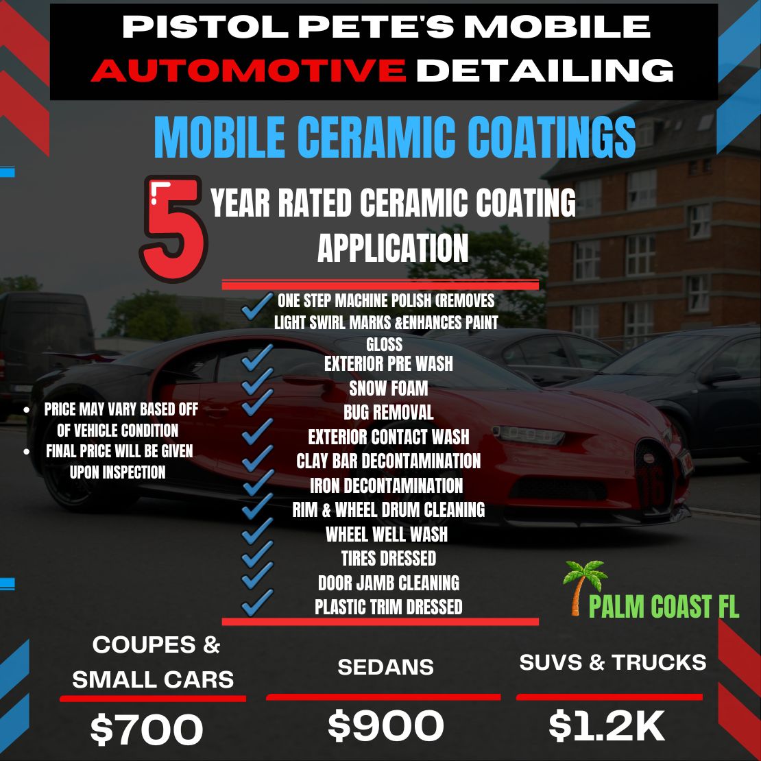 Ceramic Coating Stage 3 Premium by Pistol Pete's Mobile Detailing Palm Coast FL