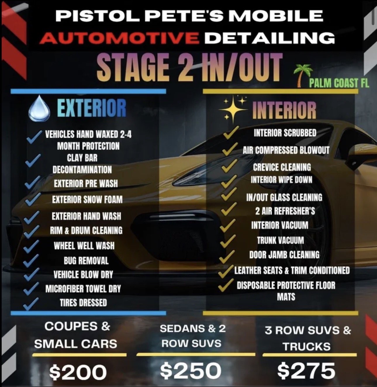 Stage 2 Full Detail - Pistol Pete's Mobile Detailing Palm Coast FL